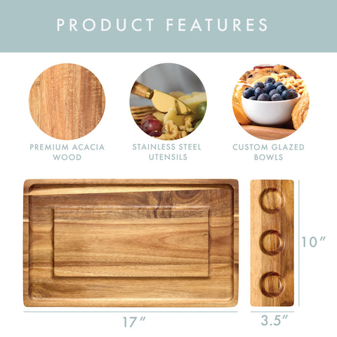 Grazerie honey dipper and dipping bowls kit for sauces and condiments.