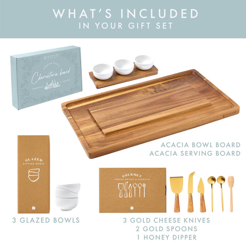 Grazerie serving tray with built-in side handles for easy kitchen-to-table transfers.