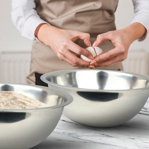 Great Credentials polished stainless steel bowls highlight durable daily use