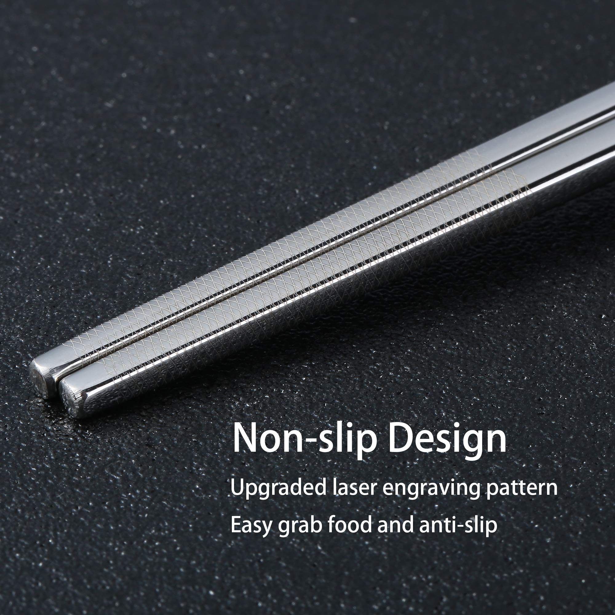 Greatamzor metal chopsticks are dishwasher safe for easy cleaning.