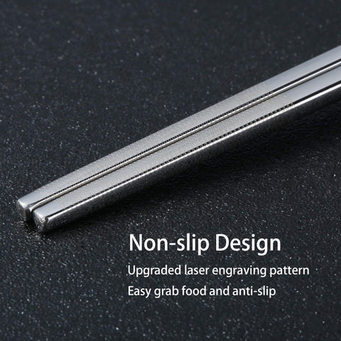 Greatamzor metal chopsticks are dishwasher safe for easy cleaning.