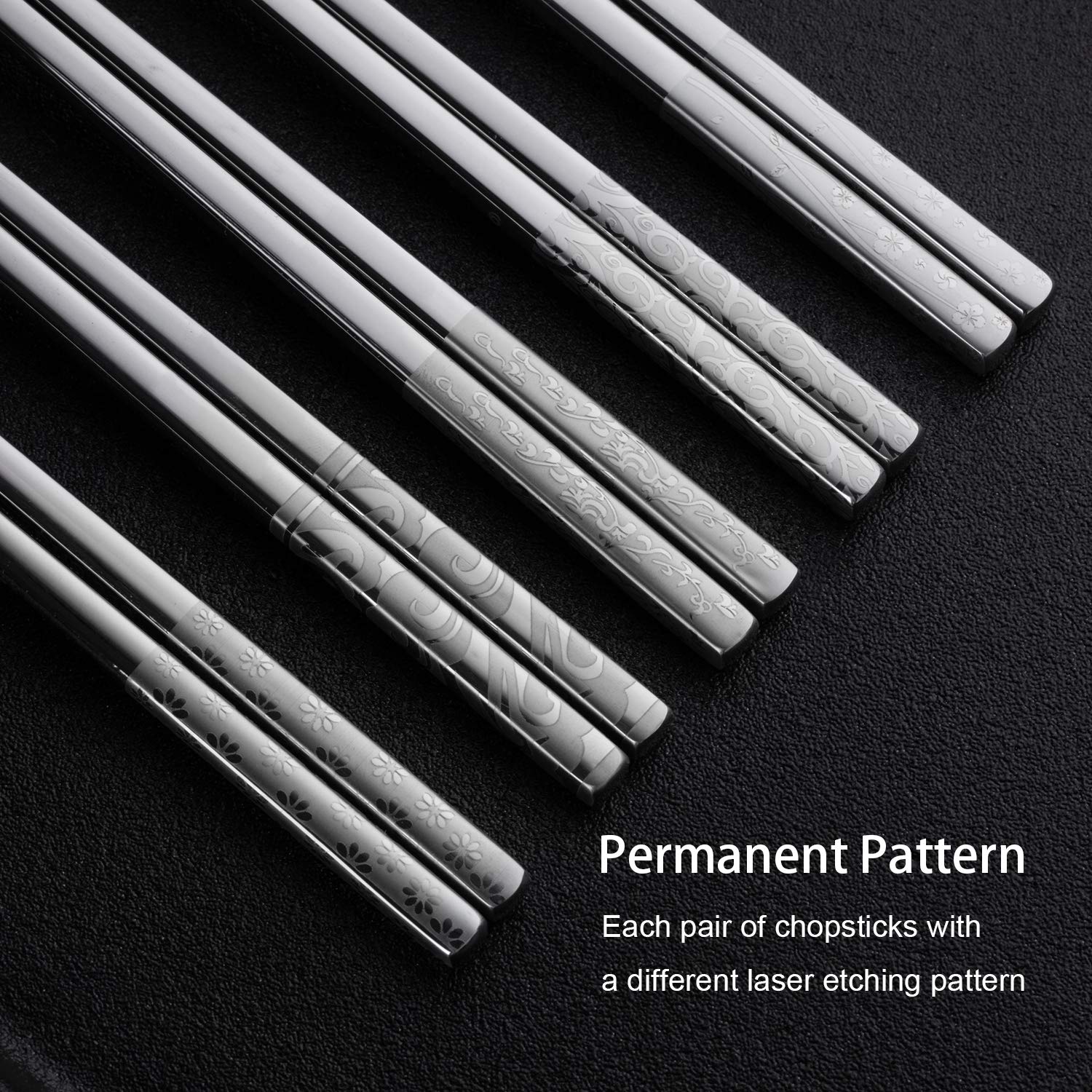 Greatamzor square-bodied chopsticks prevent rolling on the table during meals.