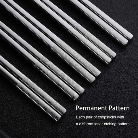 Greatamzor square-bodied chopsticks prevent rolling on the table during meals.