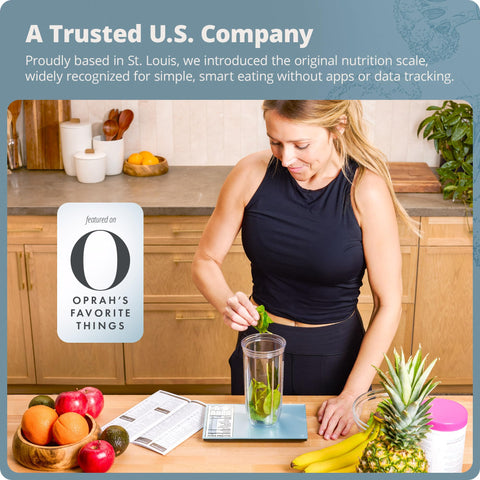 Greater Goods audible alerts confirm presses, helping accurate measurements during cooking