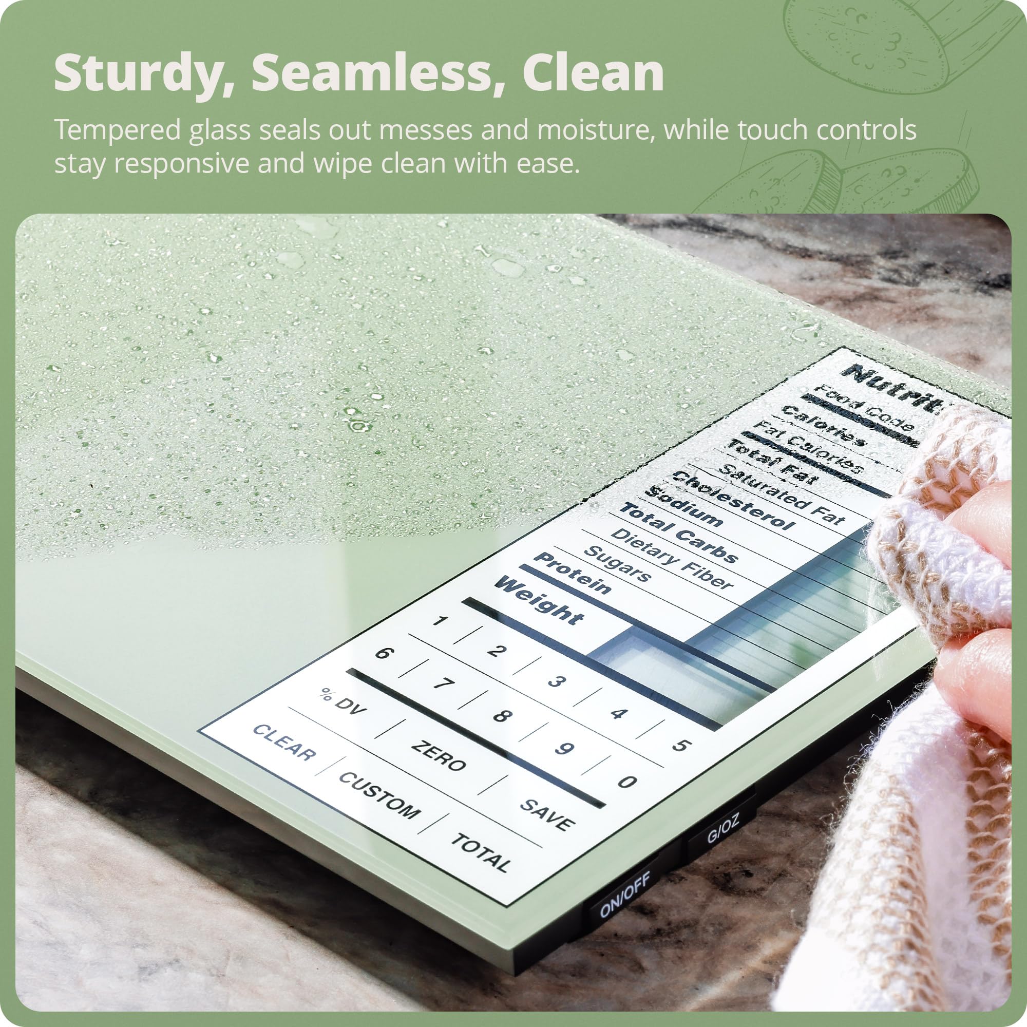 Greater Goods glass surface cleans easily after cooking and spills.