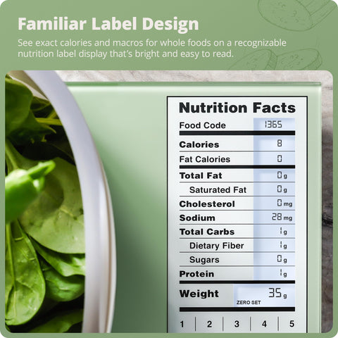 Greater Goods Digital Nutrition Scale delivers precise 0.1 g weighing for accurate portions.