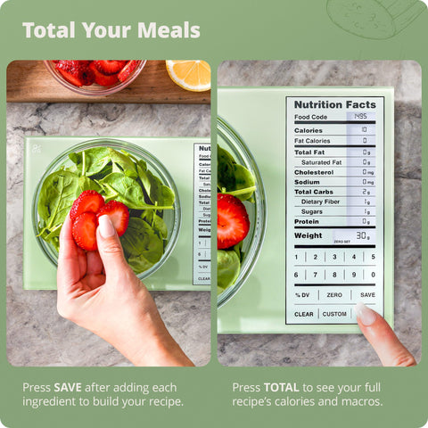 Greater Goods operates as a standalone scale with on-device calculations.