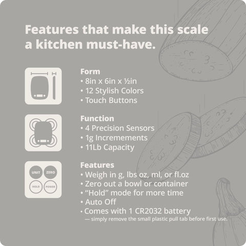 Greater Goods Food Scale packaging and user-friendly setup.