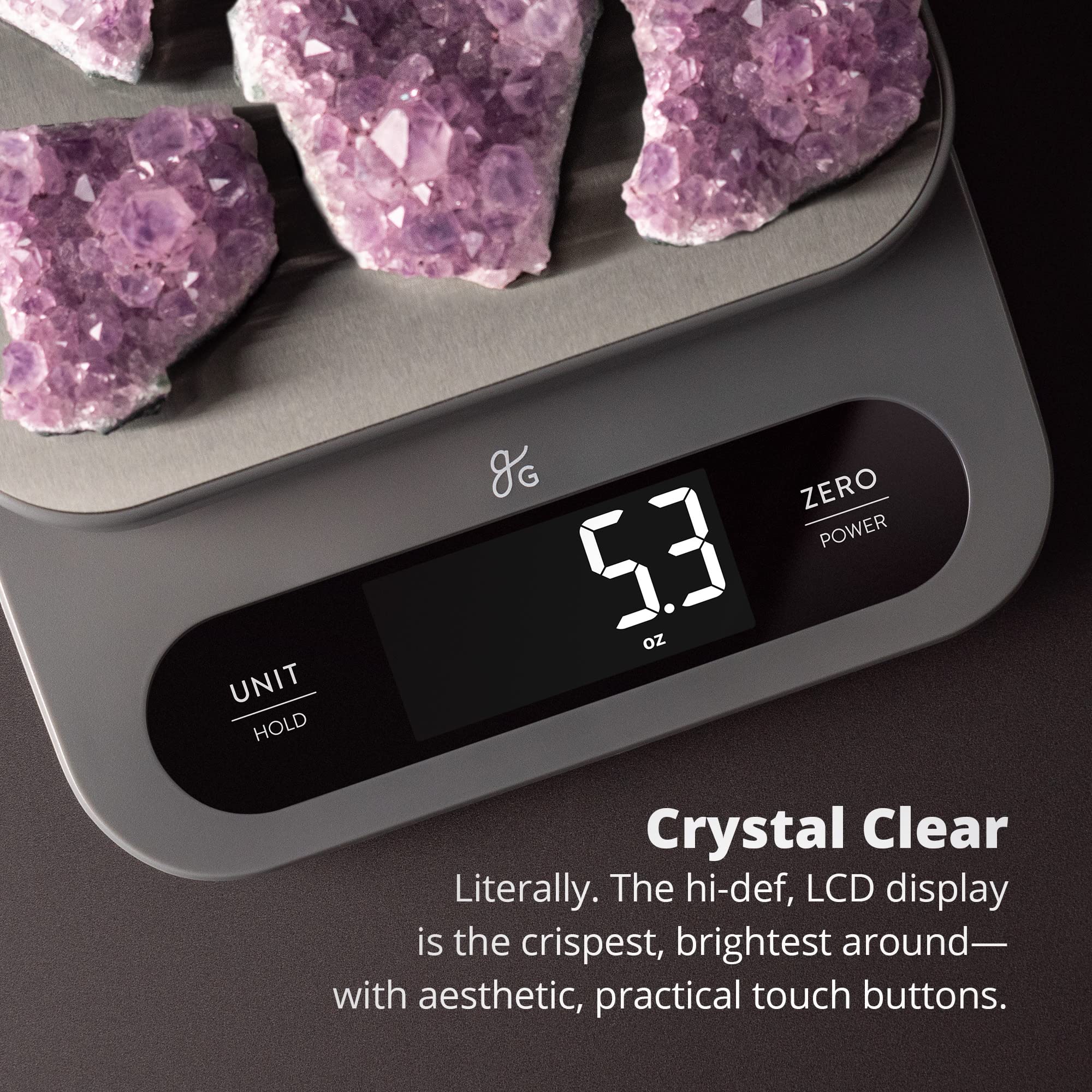 Greater Goods hi-def LCD display provides clear readings from any angle.