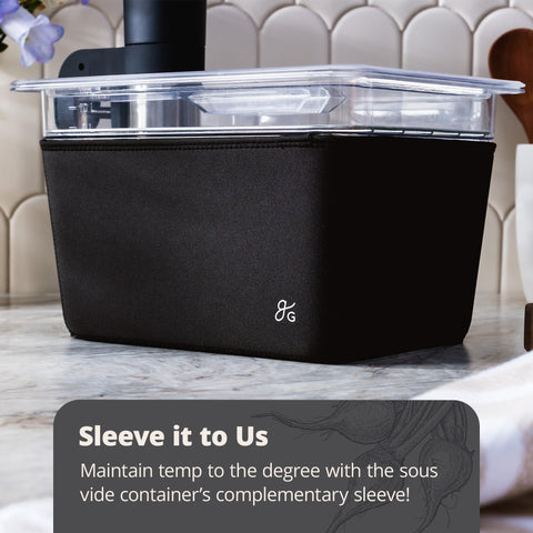 Great Goods sous vide kit highlighting dishwasher-safe components for easy cleaning.