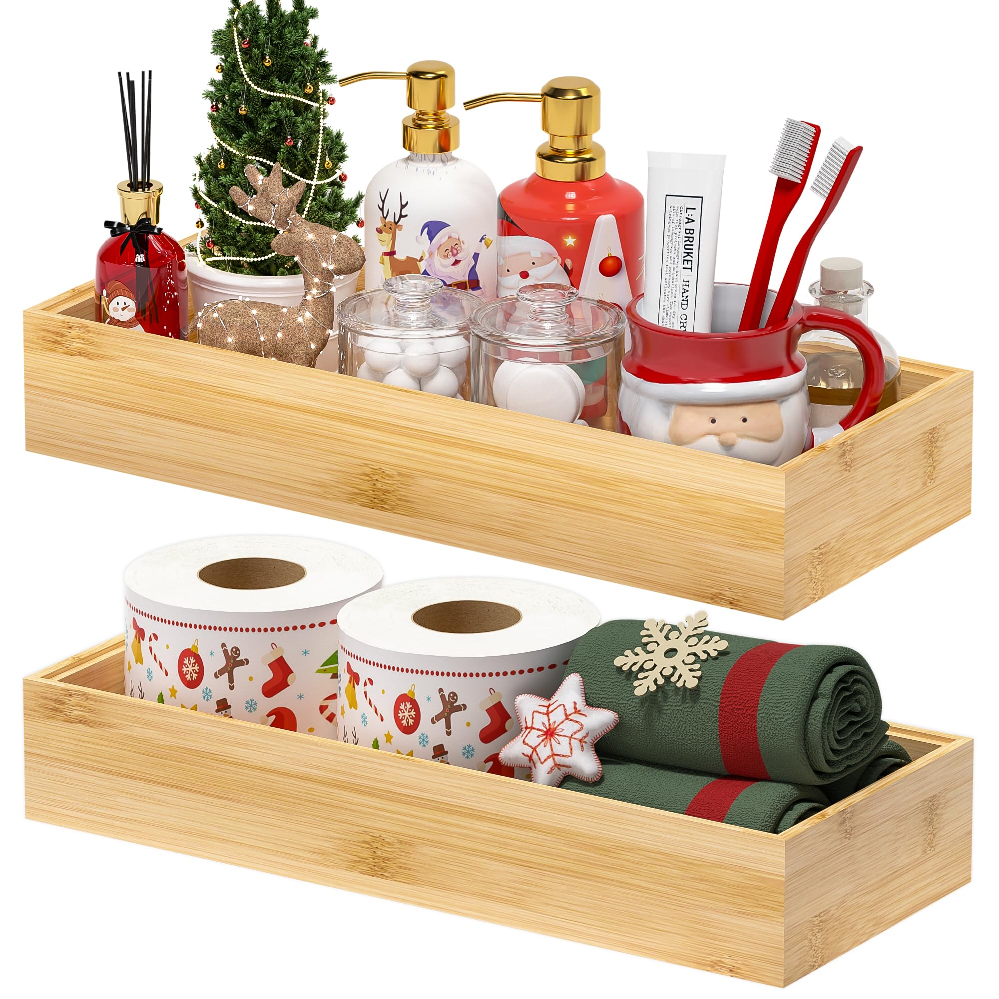 Greatseas easy-clean bamboo organizers, wipe clean with a damp cloth for simple maintenance.