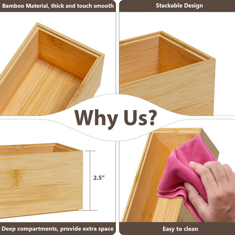 Greatseas multiuse bamboo organizer enhances organization in any room.