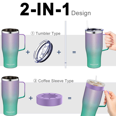 Greatyos double-wall insulation keeps beverages cold longer during commutes.