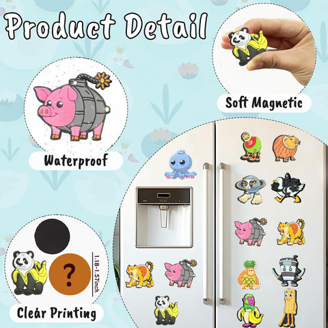 GREAWOD Brainrot magnets on whiteboard organizing reminders and schedules