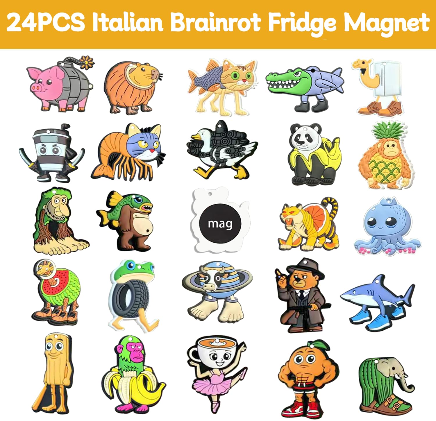 GREAWOD Italian Brainrot collection for dorms and offices with whimsy