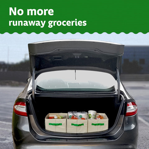 Green Bulldog Bags in-store use for groceries and mall trips.