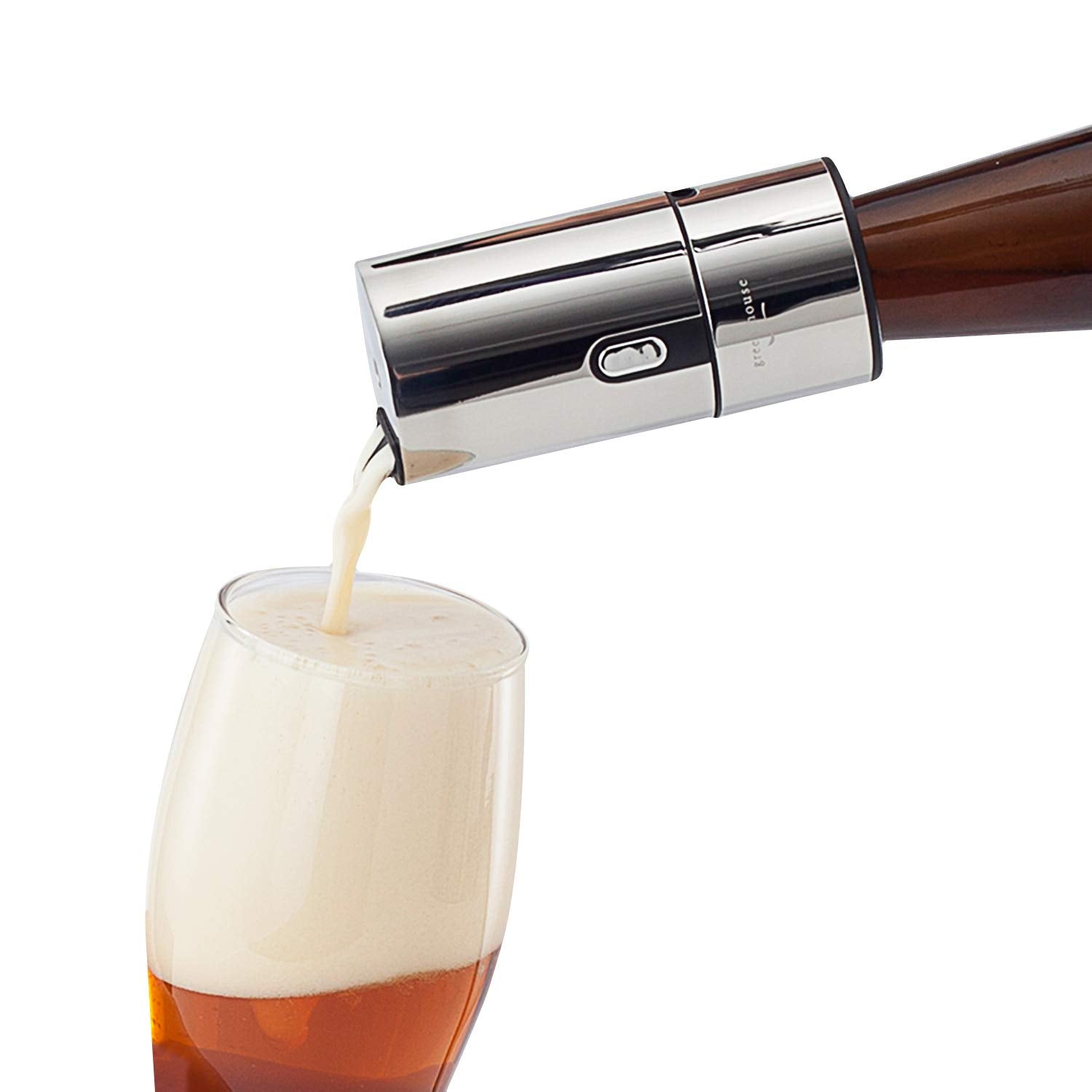 GREEN HOUSE Bottled Beer Foam Maker pour creates rich, silky foam for a smoother beer experience.