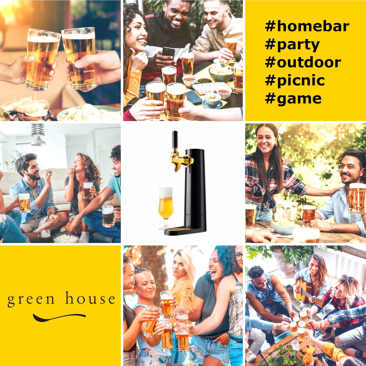 GREEN HOUSE Gift Idea for beer lovers, ideal for birthdays and gatherings