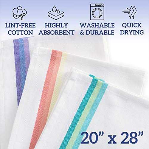 Green Lifestyle dobby weave towels showcasing durable kitchen fabric.