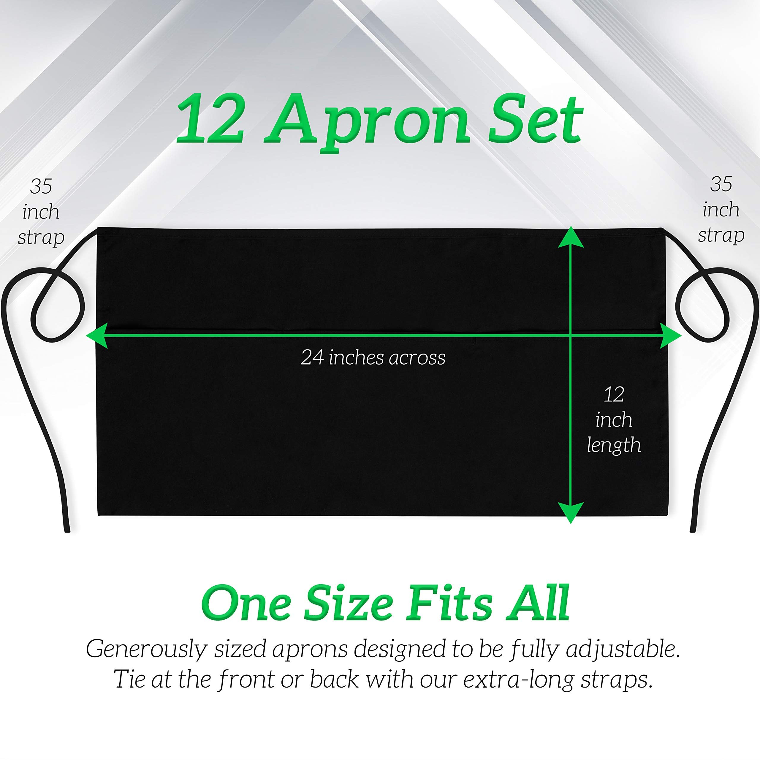 GREEN LIFESTYLE Server Apron long waist strap design for secure, comfortable wear.