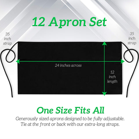 GREEN LIFESTYLE Server Apron long waist strap design for secure, comfortable wear.
