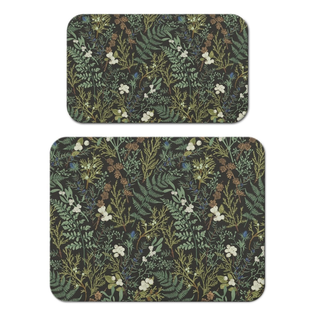 Green Plants dish-drying-mat 18x24 under-dish-rack keeps countertops organized and dry
