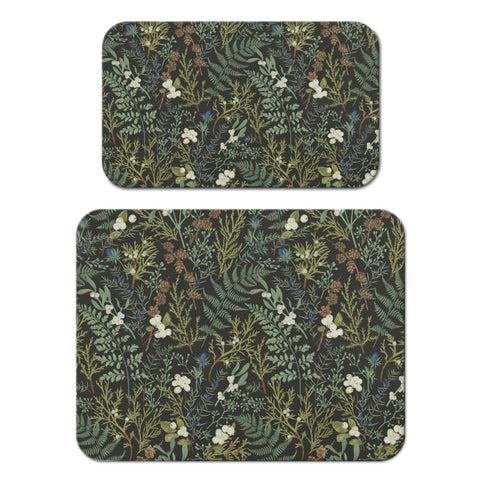 Green Plants dish-drying-mat 18x24 under-dish-rack keeps countertops organized and dry