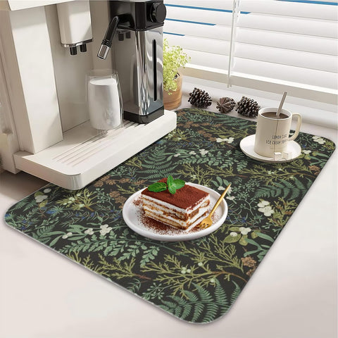 Four-layer Green Plants mat offers absorbency without scratching surfaces