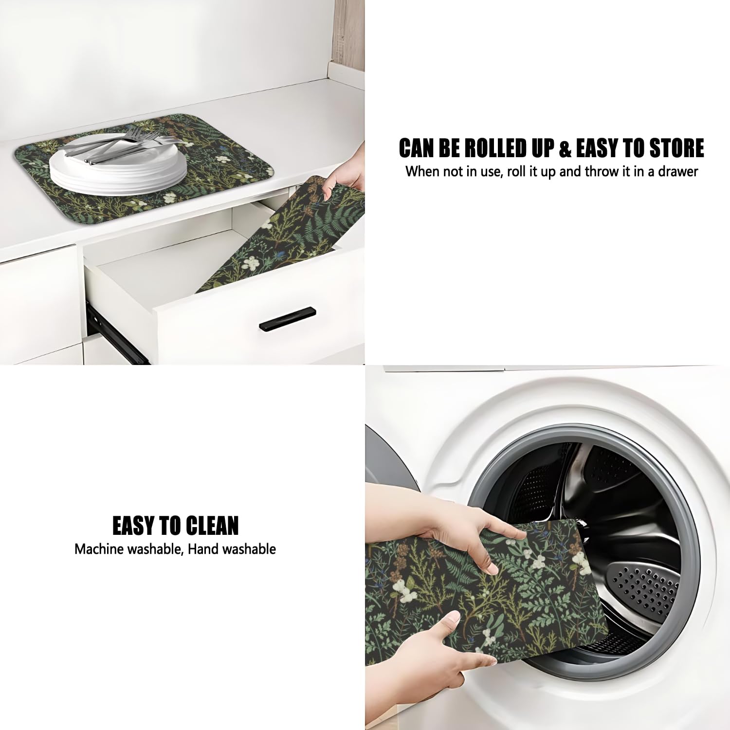 Durable, heat-resistant surface protects countertops during prep