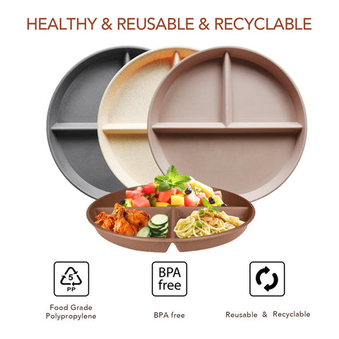 Greenandlife charcoal gray plate combines durability and stackability.