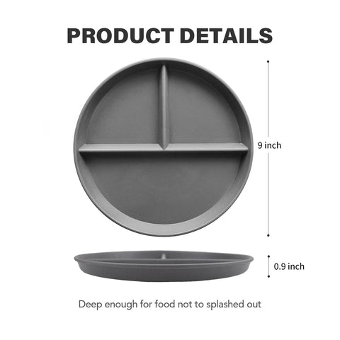 Greenandlife dusty pink plate offers stylish portion control for families.