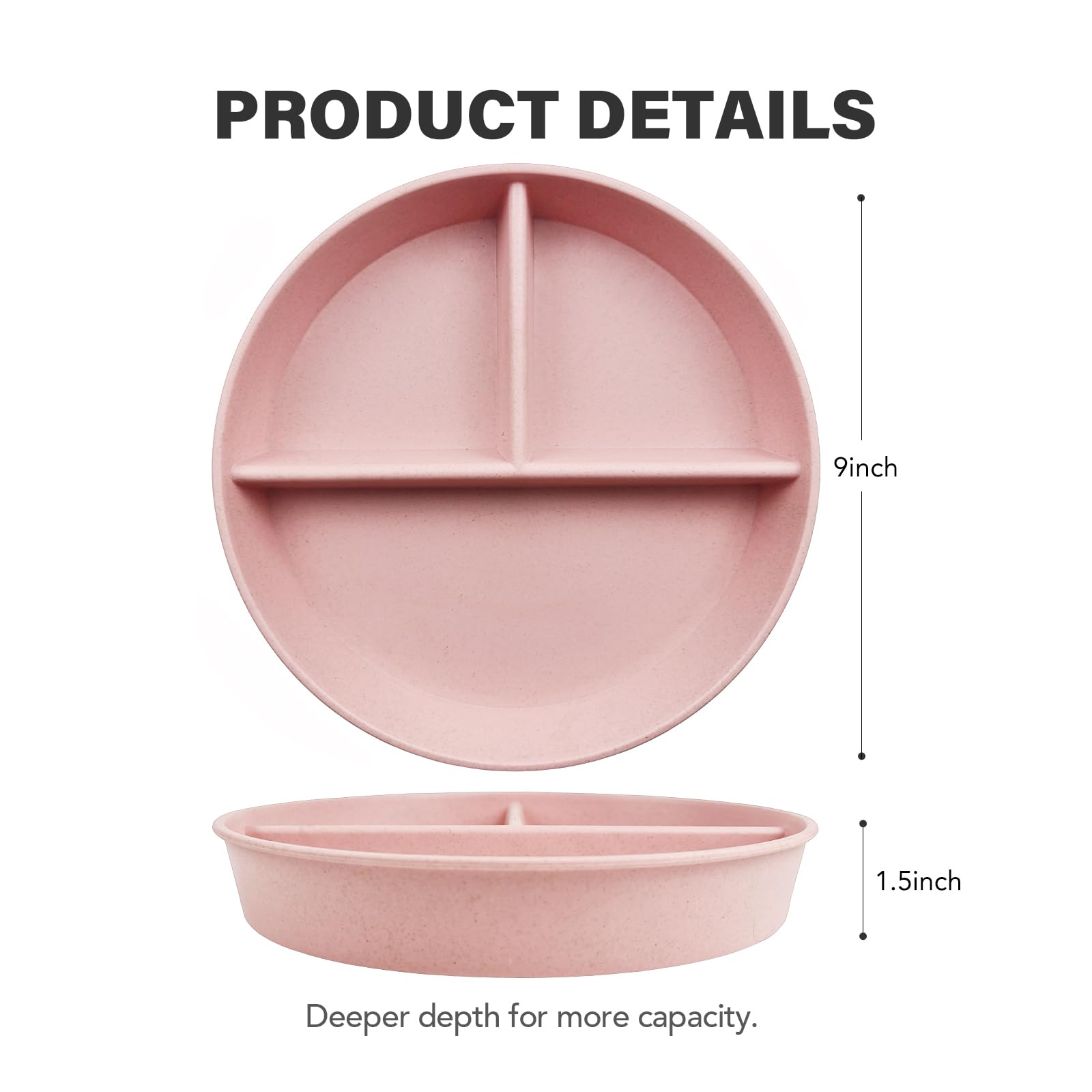greenandlife divided plate three compartments for balanced portions