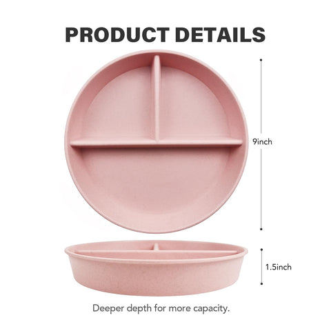greenandlife divided plate three compartments for balanced portions