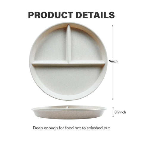 Greenandlife divided plate stackable design saves cupboard space