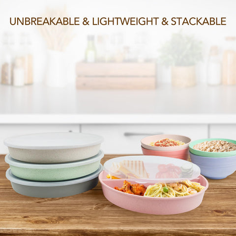 greenandlife microwave-safe plate heated for quick snack