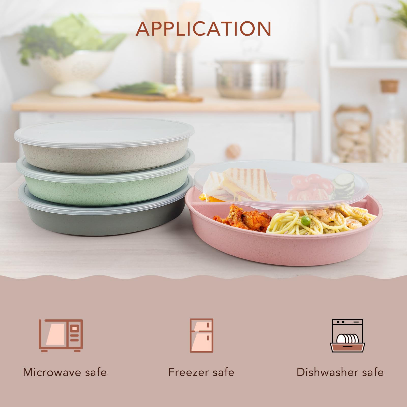 greenandlife wheat straw plate safe and durable for daily use