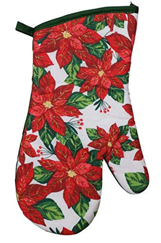 Greenbrier Poinsettia fabric closeup highlights festive texture.