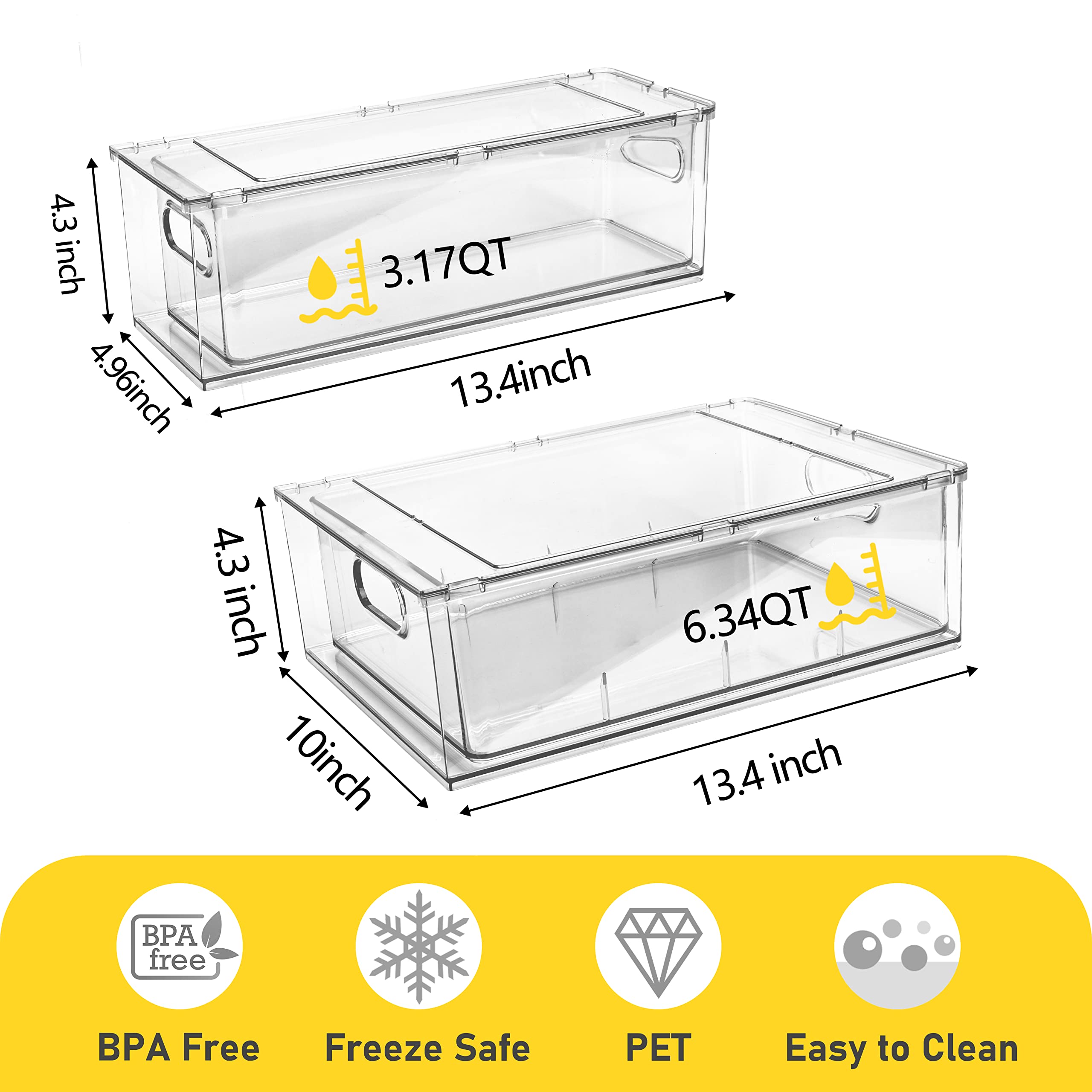 Greenby removable partitions in large drawers for flexible organization.