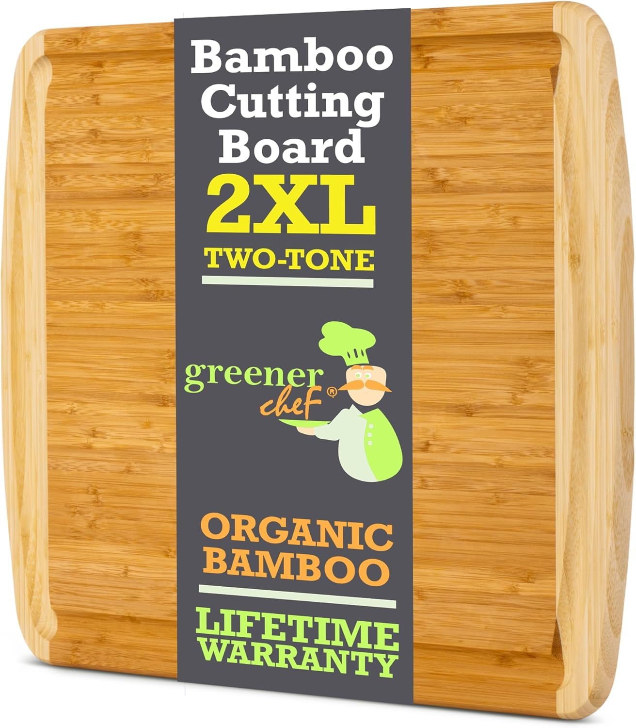 Greener Chef 24-inch bamboo cutting board USA-based brand supporting reliable service