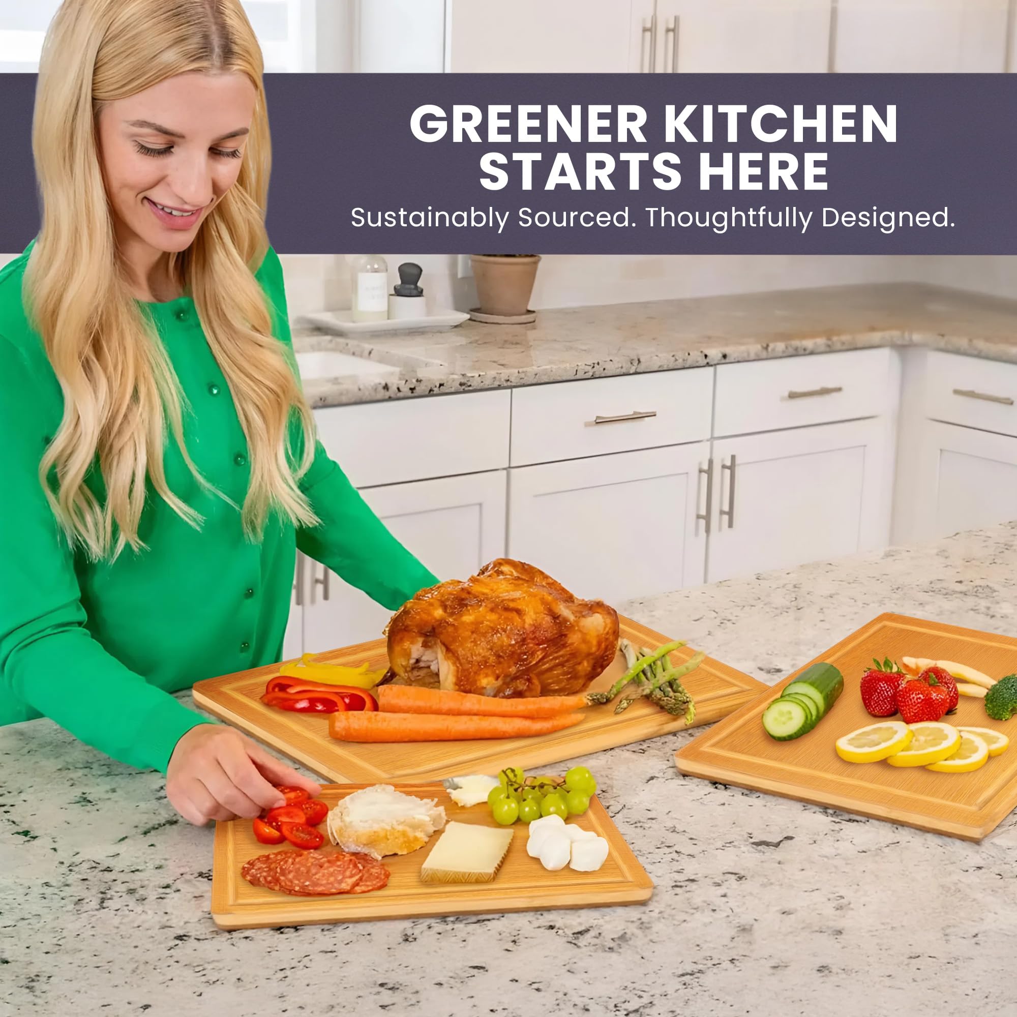 Greener Chef compact storage option showing nesting boards