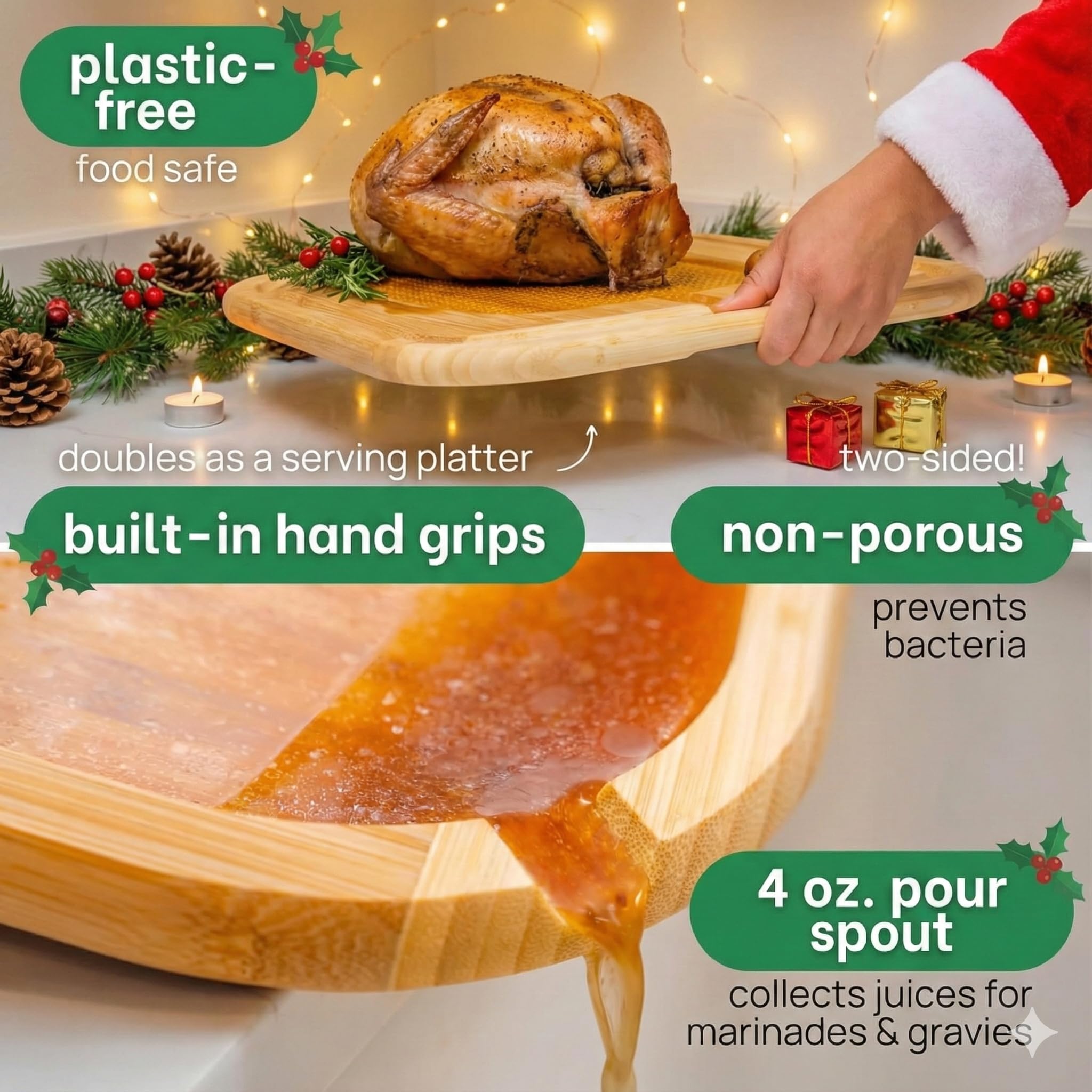 Greener Chef lightweight bamboo block combines natural beauty with durable, food-safe performance