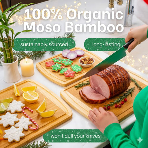 Greener Chef non-toxic surface keeps knives safe during prep.
