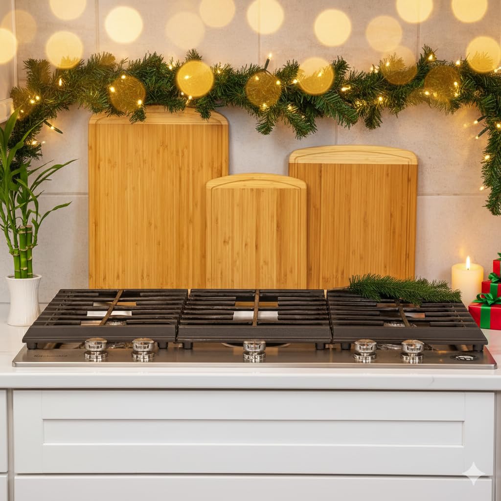 Greener Chef vertical grain bamboo board emphasizes strength for daily chopping.
