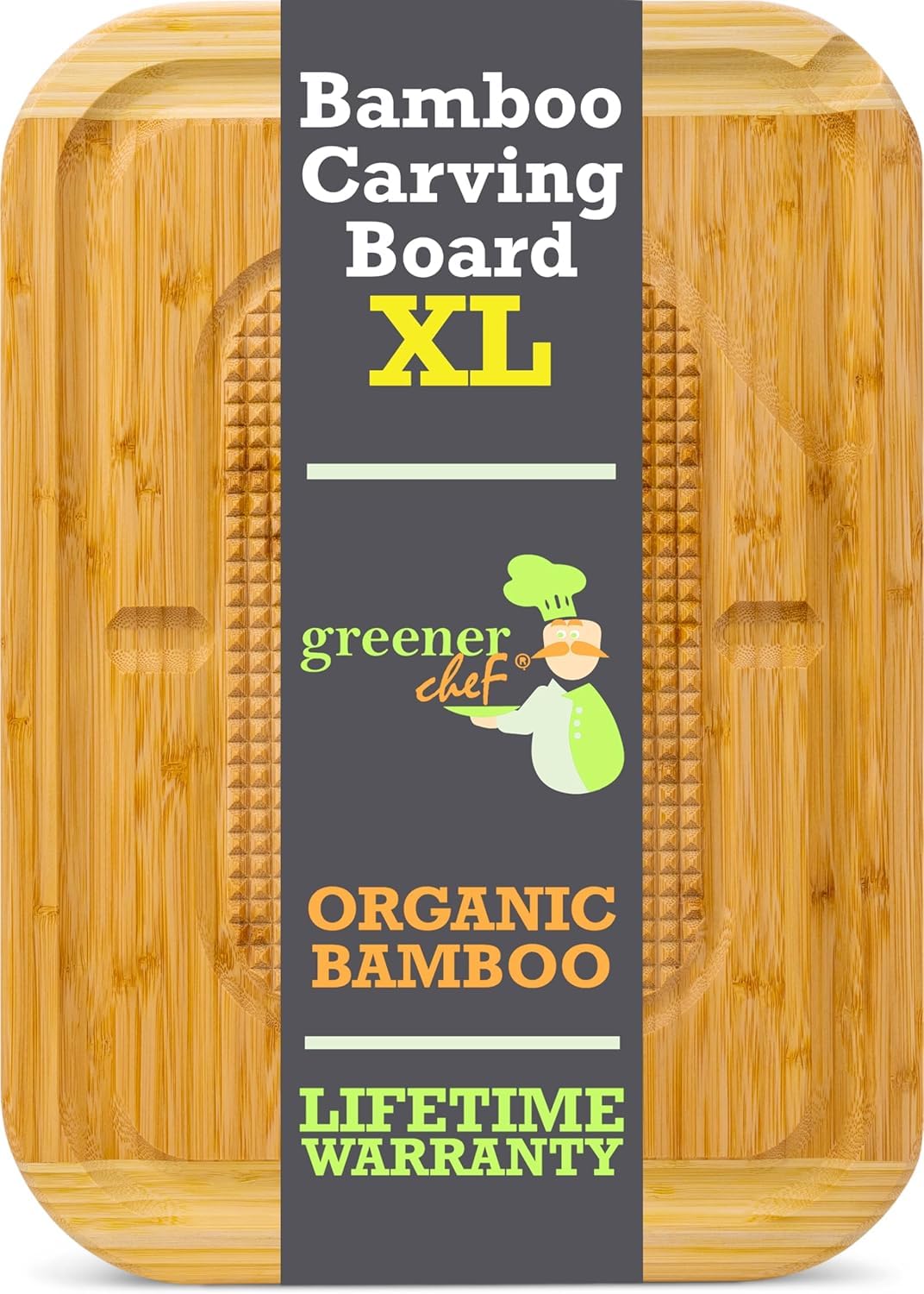 Greener Chef wooden cutting board is easy to clean and oil.