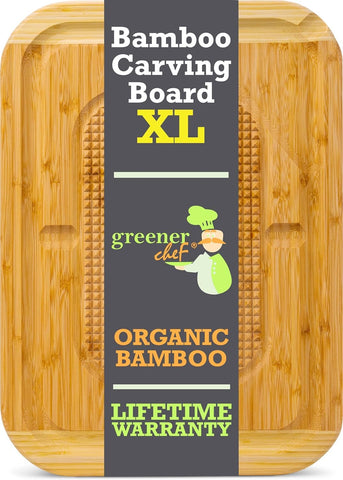 Greener Chef wooden cutting board is easy to clean and oil.