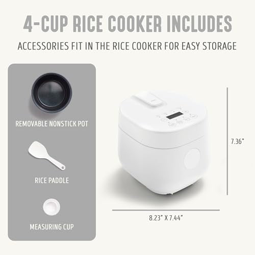 GreenLife rice cooker control panel close-up showing easy operation.