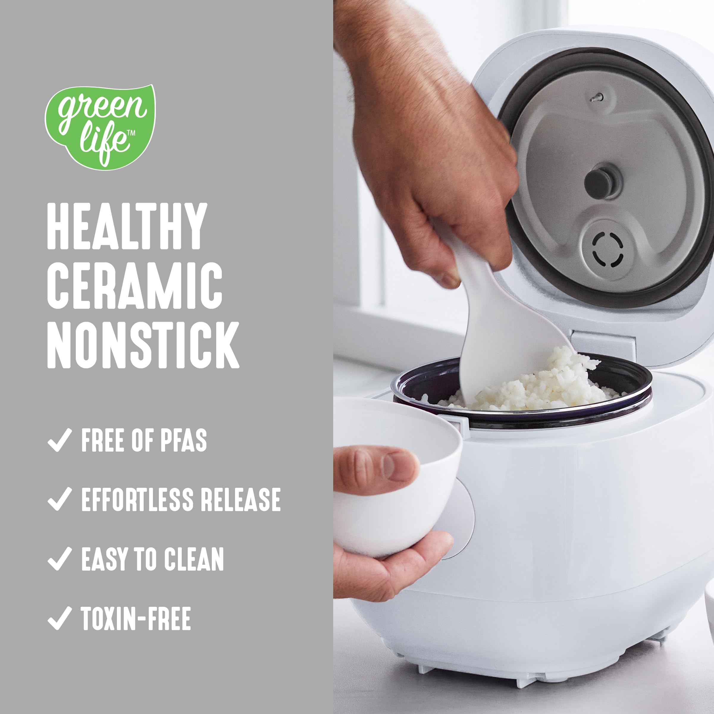 GreenLife PFAS-free ceramic pot ready for effortless release and cleaning.