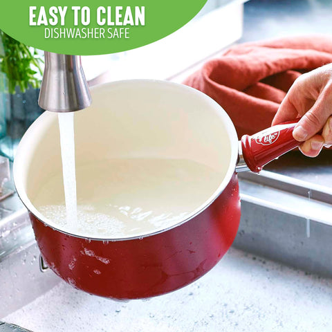GreenLife glass lids allow watching meals without heat loss.