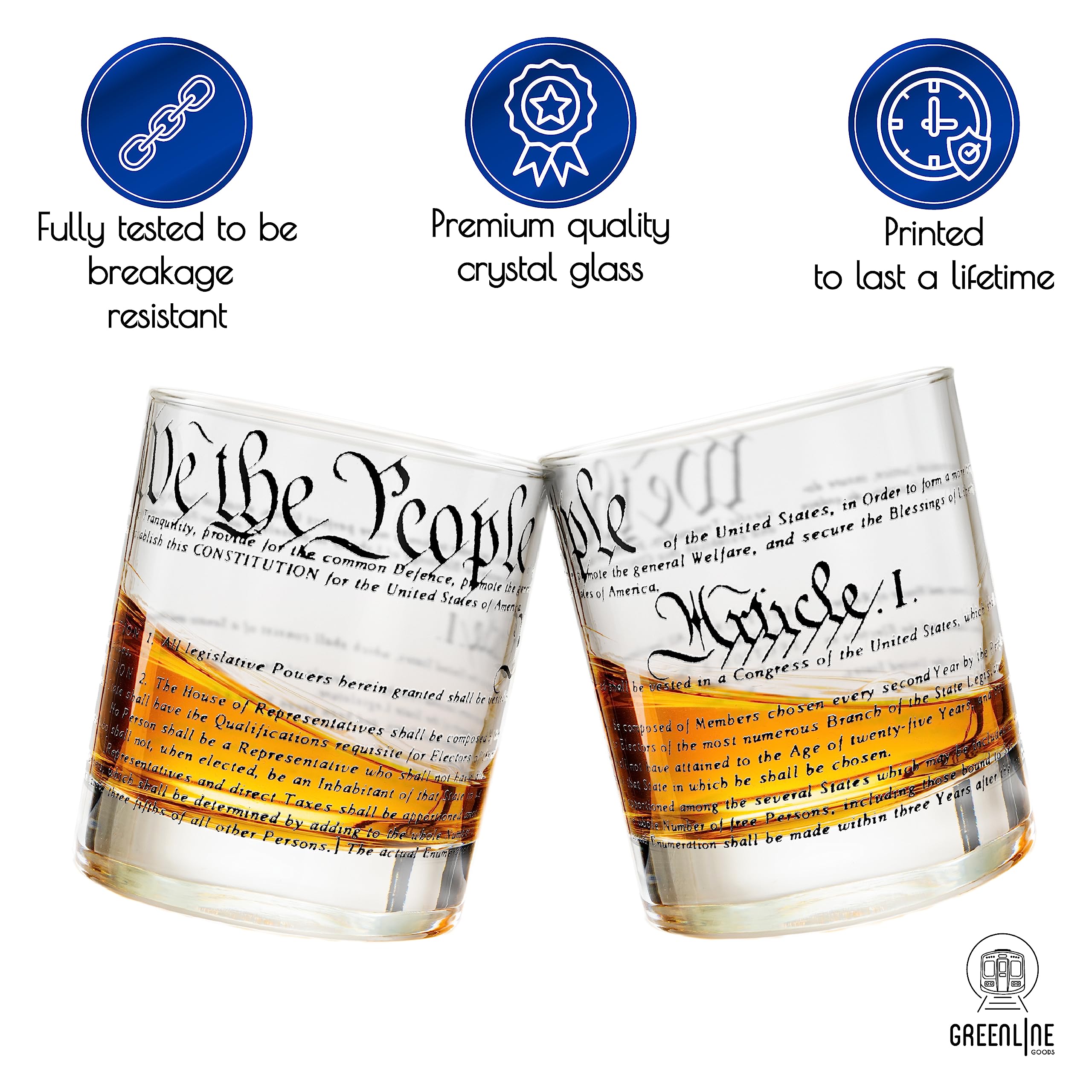 Greenline Goods 10 oz heavy-base glass ideal for old-fashioned cocktails.