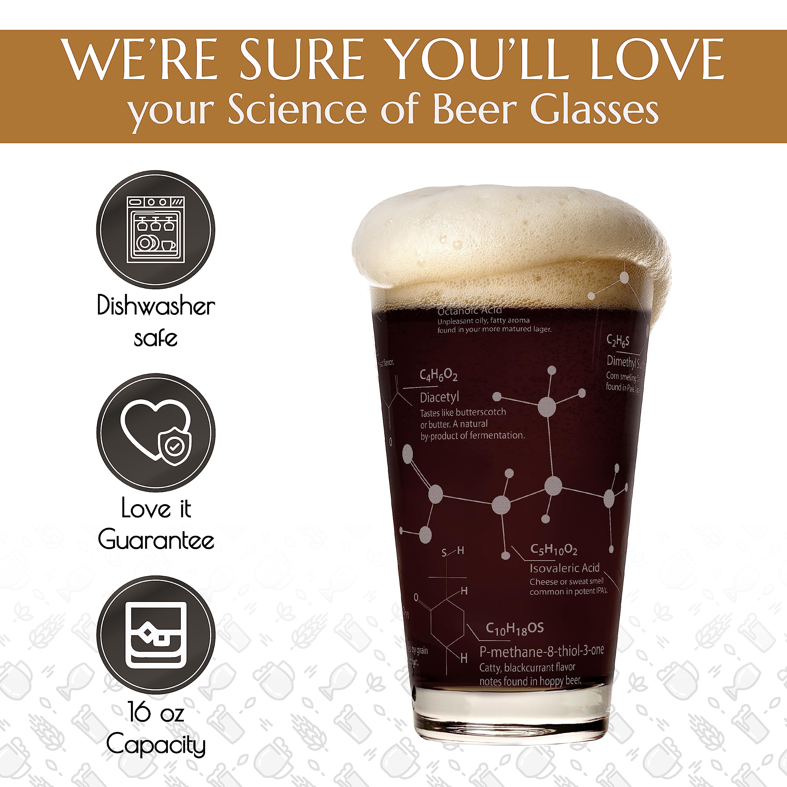 Greenline Goods artisan-etched glass in a gift box for science lovers